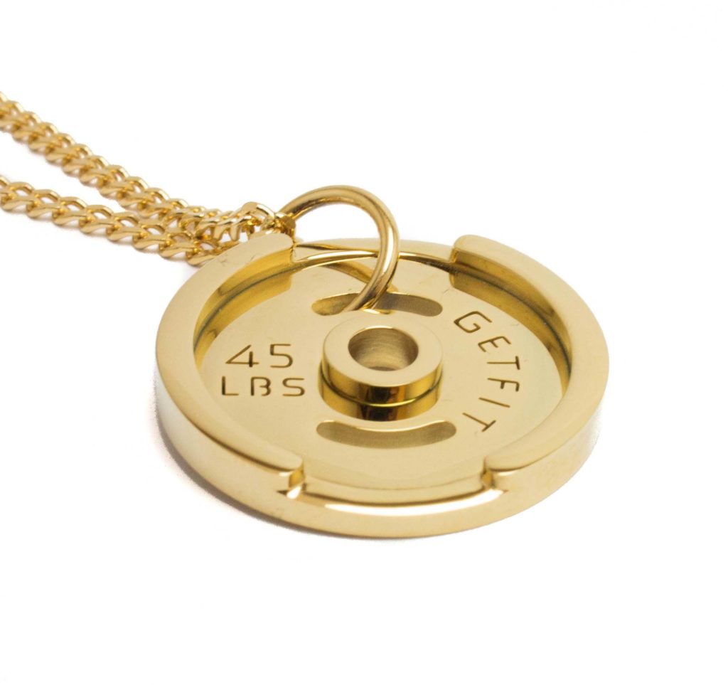 Gold Weight Plate Necklace GETFIT