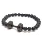 black dumbbell bracelet