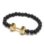 gold dumbbell bracelet