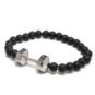 silver dumbbell bracelet